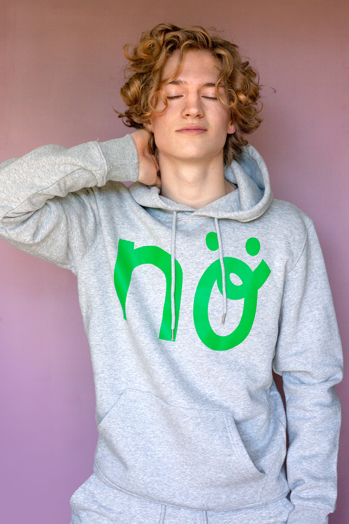 Nö Hoodie UNISEX darkheather green