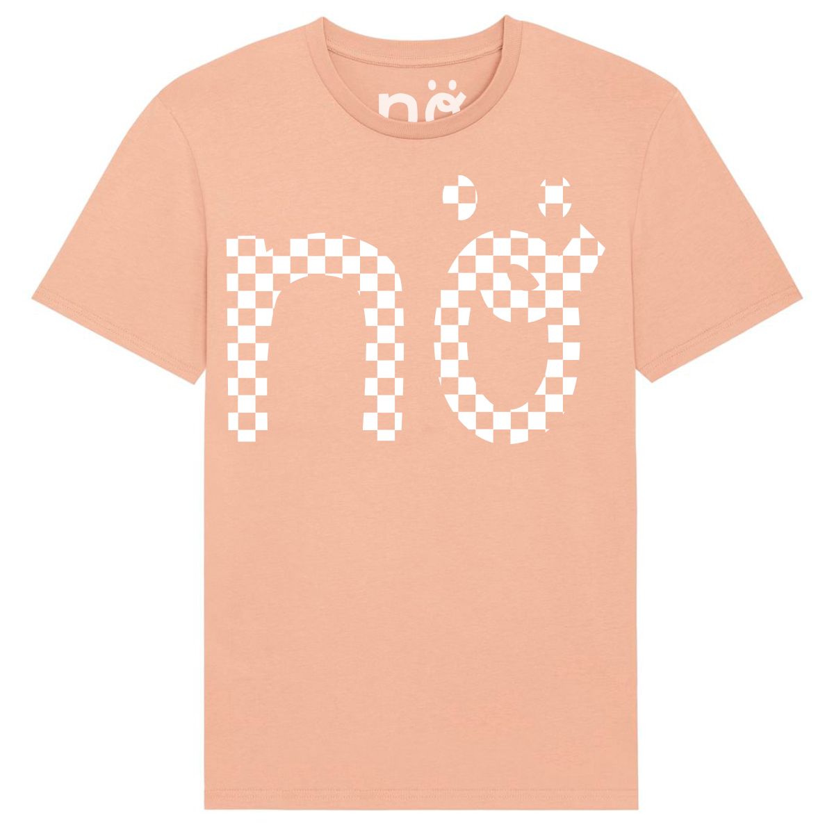 NÖ Unisex T-Shirt Fresh Peach Small Check