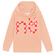 NÖ Kids Hoodie Neon Peach Check